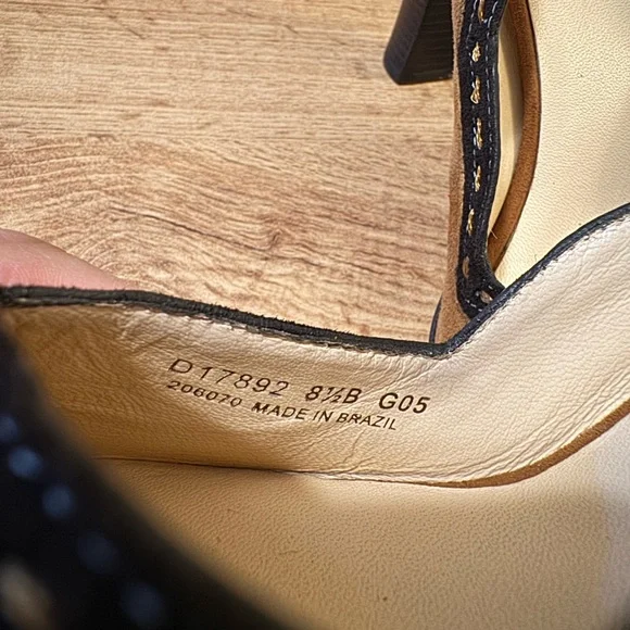 Cole Haan Lorenza Two-Tone Suede Scalloped Peep-Toe Pumps Size 8.5 - Picture 11 of 11